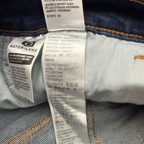 Levis Jeans Womens 29 x 29 Mom High Waisted Rise Blue Stretch Tapered New - Picture 5 of 10